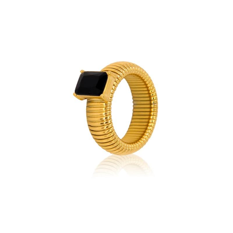 Meier French retro exaggerated design striped texture chunky ring bracelet choker titanium steel zircon