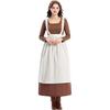 Halloween Maid Costume Set Includes French Maid Apron Maid Dress and Headscarf Set for Women, Kitchen Cooking Apron