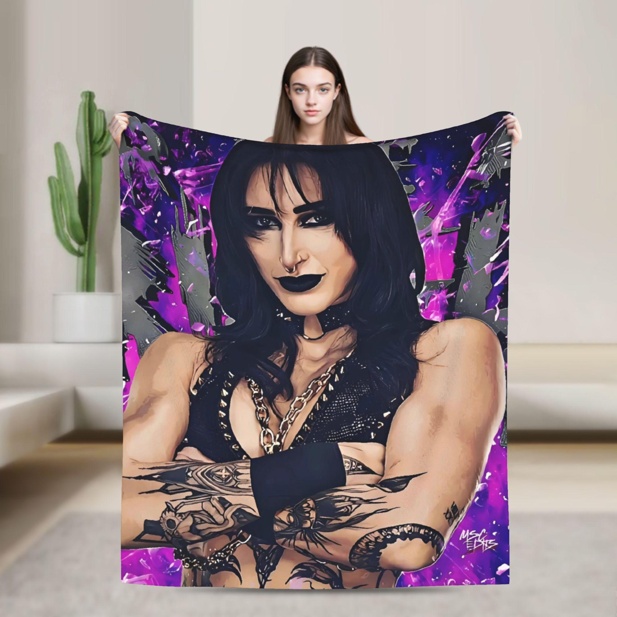 

Rhea Ripley Wrestlers Vintage Flannel Blanket Warm Soft Throw Blanket for Couch Bed Picnic Aesthetic Bedspread Sofa Bed Cover 100cm x 150cm