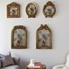 Antique Ornate Photo Frame with Florals Relief Retro Picture Frame Wall and Tabletop Display for Home Decors Art Gallery