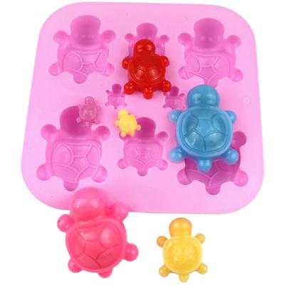 Cartoon Schildkröte Schokoladenbonbon Pudding Seife Eiswürfelform Kuchen Dekoration Schildkröte Silikonform Küchenzubehör
