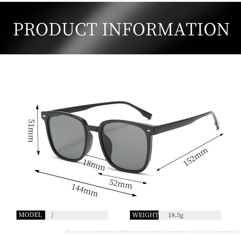 Photochromic Graded Sunglasses Anti Radiation Eye Glasses For Women Men Replaceable Lens square Eyeglasses