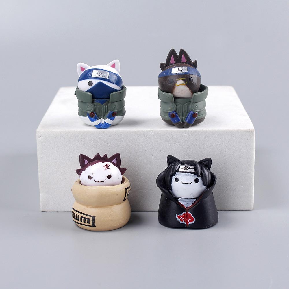 Small Size 8-piece Cat Figure Set Pvc Material 3cm Non-assembled Characters Collection
