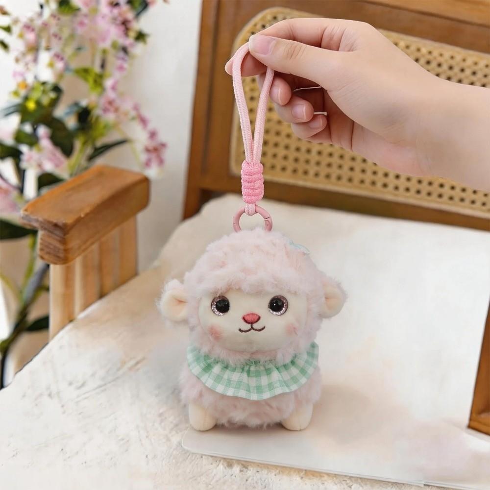 Lamb New Year Sheep Plush Doll Ornaments Fluffy Lamb Pendant Sheep Plush Keychain Bedroom Decor