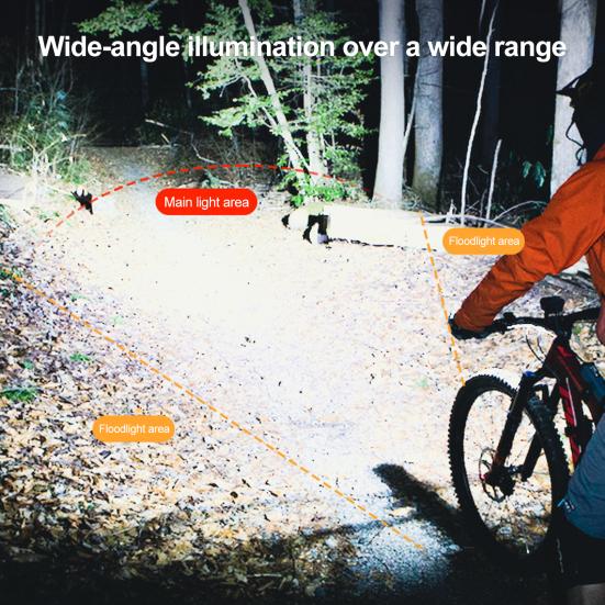 Vodotěsné režimy Světlomet na kolo Nastavitelný Dobíjecí USB Univerzální MTB Silniční Horské kolo Noční jízda LED Přední světlo