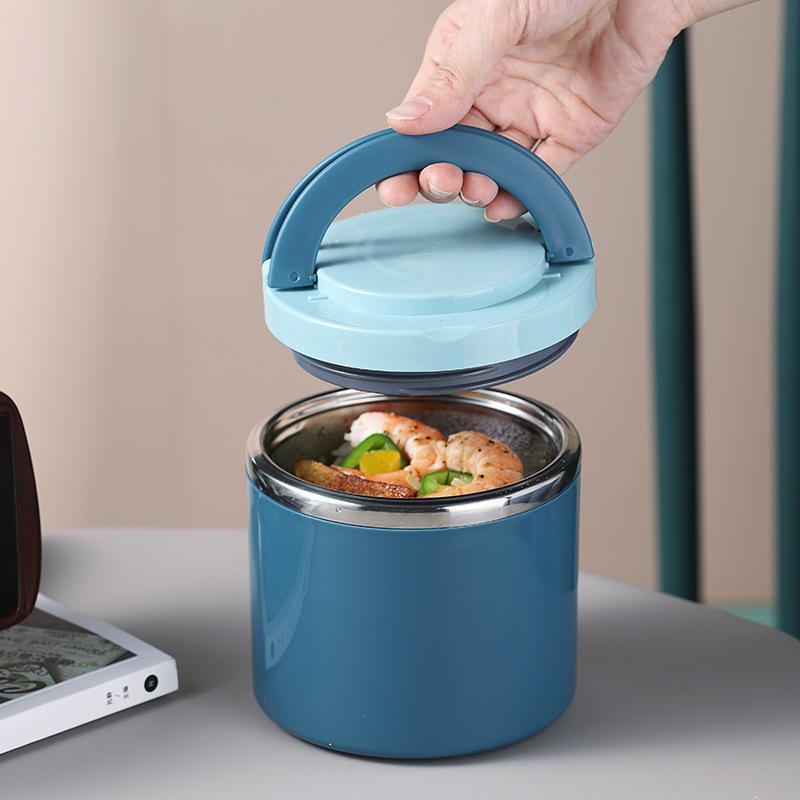 Thermal Insulation Lunch Box 304 Stainless Steel Thermal Insulation Bucket, Portable Portable Portable Box Large-capacity Lunch Box