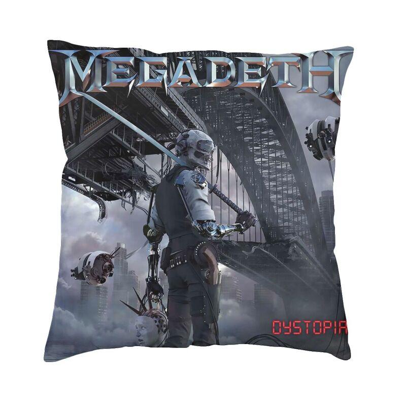 Megadeths Heavy Metal Band Square Pillow Cover Home Decorative Rock Band Cushions Throw Pillow For Sofa Double-Sided Printing