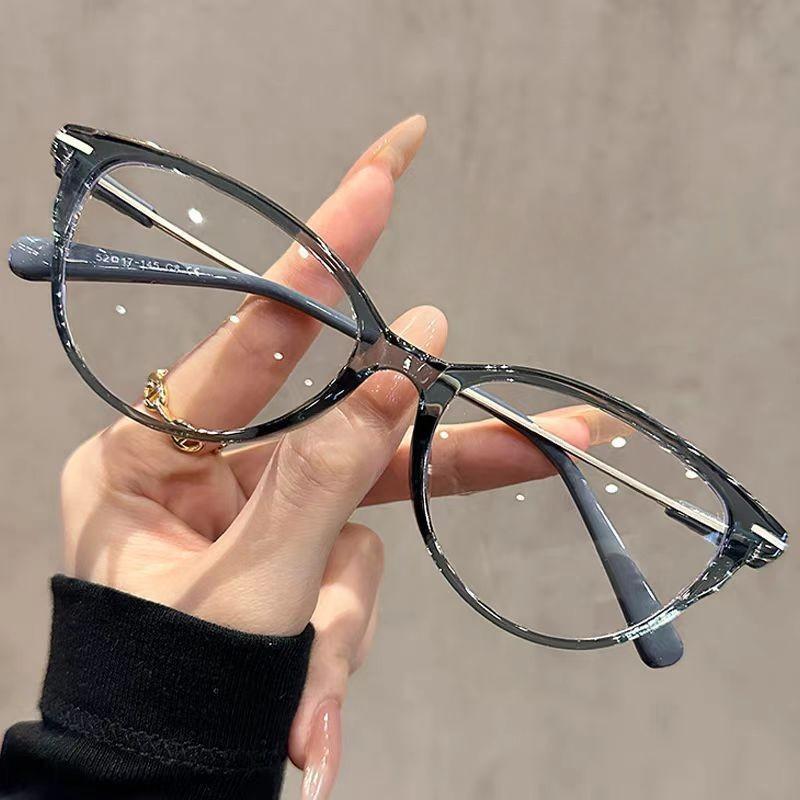 2025 Anti Blue Light Cat Eye Metal Frame Presbyopia Glasses High-definition Reading Glasses for Middle-aged and Elderly People