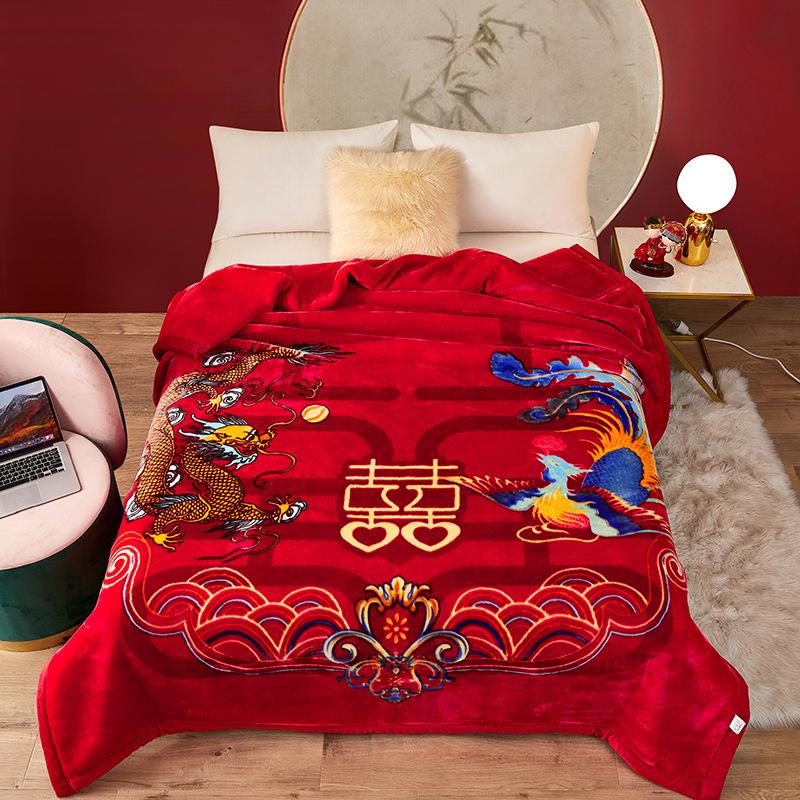 Winter Warm Double-layer Thick Raschel Blanket