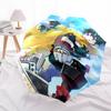 1pc My Hero Academia Izuku Midoriya & Katsuki Bakugo Outdoor Umbrella - Automatic Opening/Closing, Portable 3-Fold Design with Iron Frame - Perfect Gi