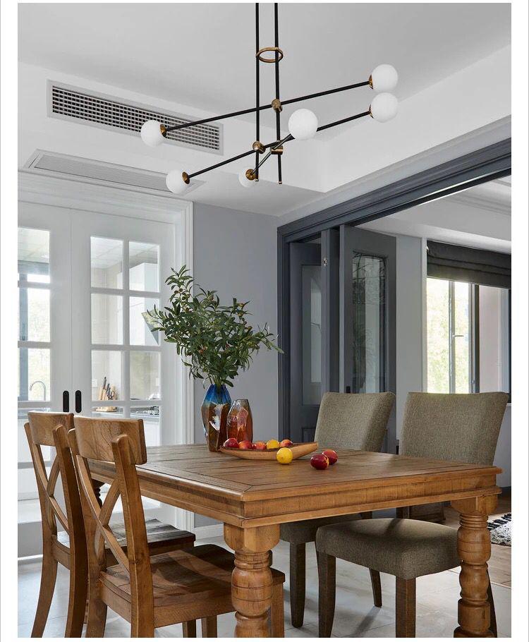 Modern Minimalist Multi-head LED Glass Ball Pendant Light for Bedroom, Dining, or Living Room