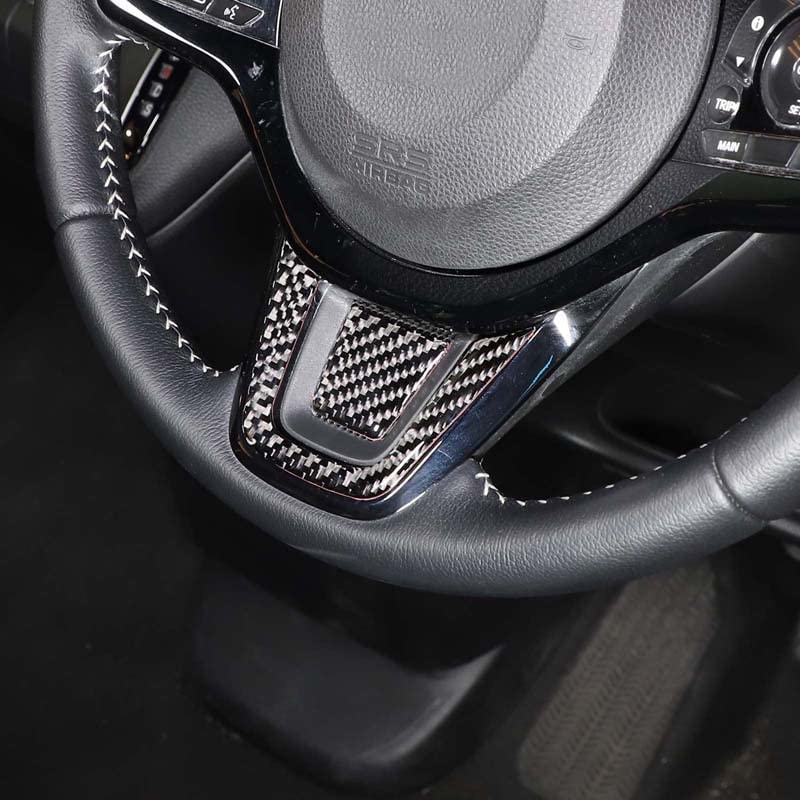 Hcilloend Untere Lenkradabdeckung aus Kohlefaser für Honda Lenkradrahmen Lenkradtastenrahmen Dekorative Lenkradinnenausstattung Custom