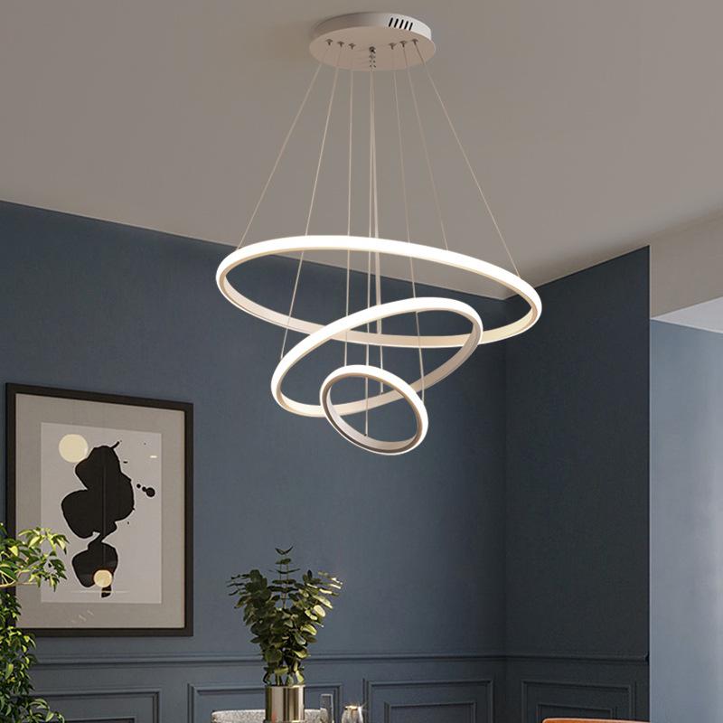Nordic Modern Golden Ring Chandelier for Living Room, Duplex, Lobby, Bedroom, or Restaurant.