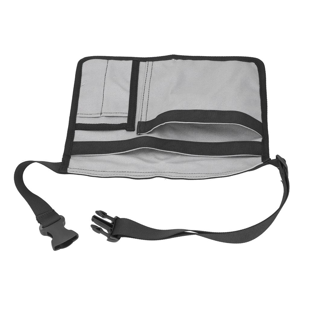 Unilateral Waist Hanging Tool Bag Wear Resistant Oxford Cloth Adjustable Tools Organizer for GardenGrey
