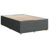 Box Spring Bed with Mattress Dark Gray 120 x 190 cm Fabric