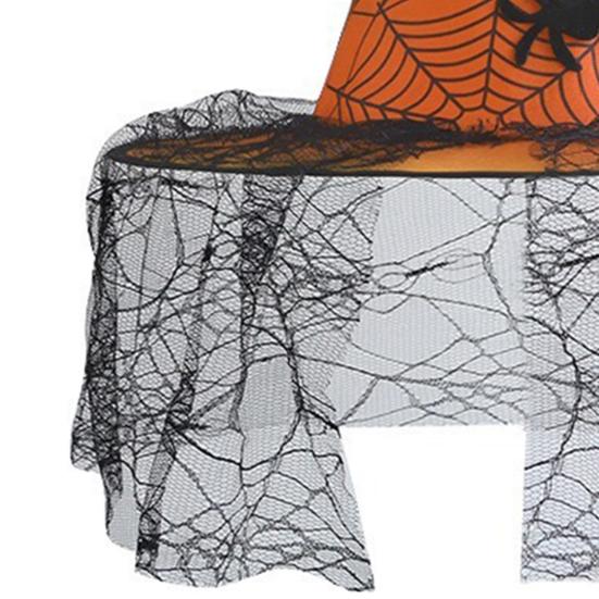 Creative Halloween Night Headgear Witch Hat, with Lace Mesh And Simulated Spiders, Gothic Decorative Spider Web Hat Style Costume Accessory,