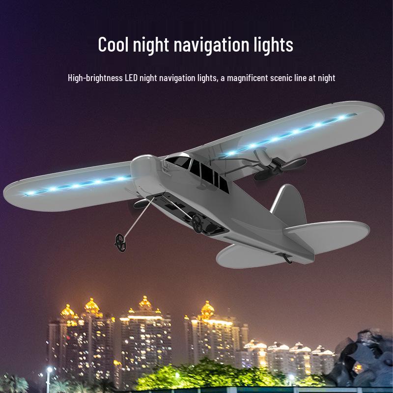 LED Foam Remote-Control Airplane - Crash-Resistant Fixed-Wing Glider Toy