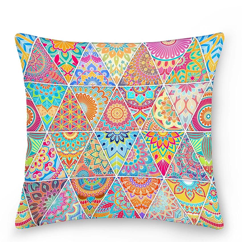 Mandala Pillowcase Decor Sofa Bed  Decorative Car Cushion Cover Boho Style