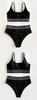 Chic 2024 Black Fishnet Two-Piece Bikini for Women