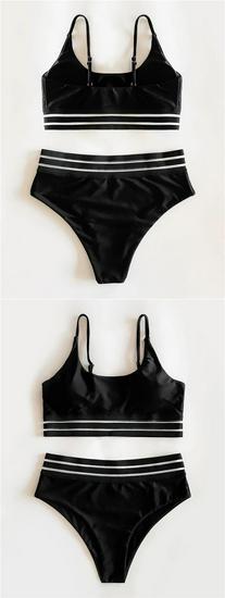 Chic 2024 Black Fishnet Two-Piece Bikini for Women