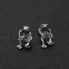 Orecchini Punk Retro Argento Carini a Forma di Rana per Donna Orecchini Piercing Animali Divertenti Gotici per Ragazze Gioielli Moda per Feste Regali