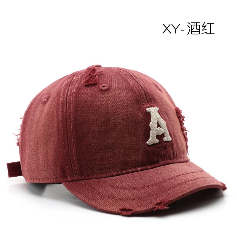 Spring and Autumn Personality Washing Alphabet Embroidery Cap Outdoor Travel Sunscreen Baseball Cap
