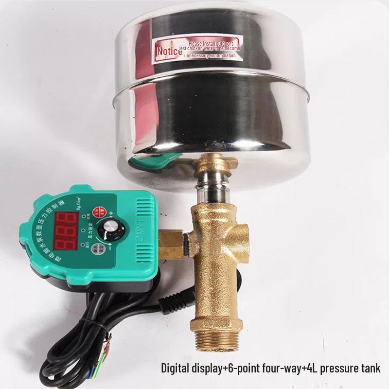 Intelligent Self-Priming Booster Pump with Stainless Steel Tank & Automatic Pressure Controller for Households