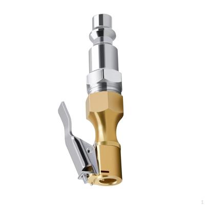 Lock On Air Chuck Quick Connect Tire Closed Flow Heavy Duty Compressor Pump Clip Tires