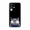 For Vivo Y29 4G Black Back Cover Fashion Flower Butterfly Painting Case Soft TPU Silicone Fundas For  Vivo Y29 4G Protect Cover
