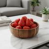 Scald-resistant Acacia Wooden Bowl Rustic Style Fruit Serving Bowl Natural Snack Bowl  Oats
