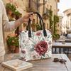 Floral Print Tote Bag Fashionable Daily Carry All Handbag for Casual Use
