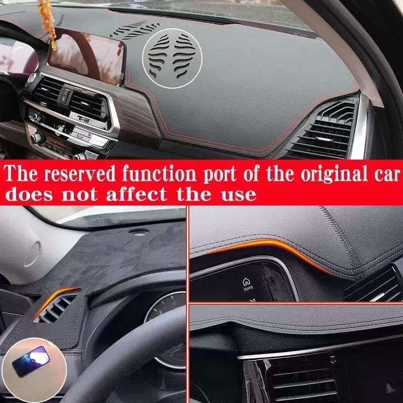 For  Nissan Ariya  2024 2025 2026 2027  mat dash Suede Leather Dashmat Dashboard Cover Pad Dash Mat Car