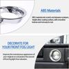 Front Bumper Driving Fog Light Ring Bezels Covers Trim Molding Fit for Hummer H2 2003-2009, ABS Front Fog Light Lamp Decoration Protector