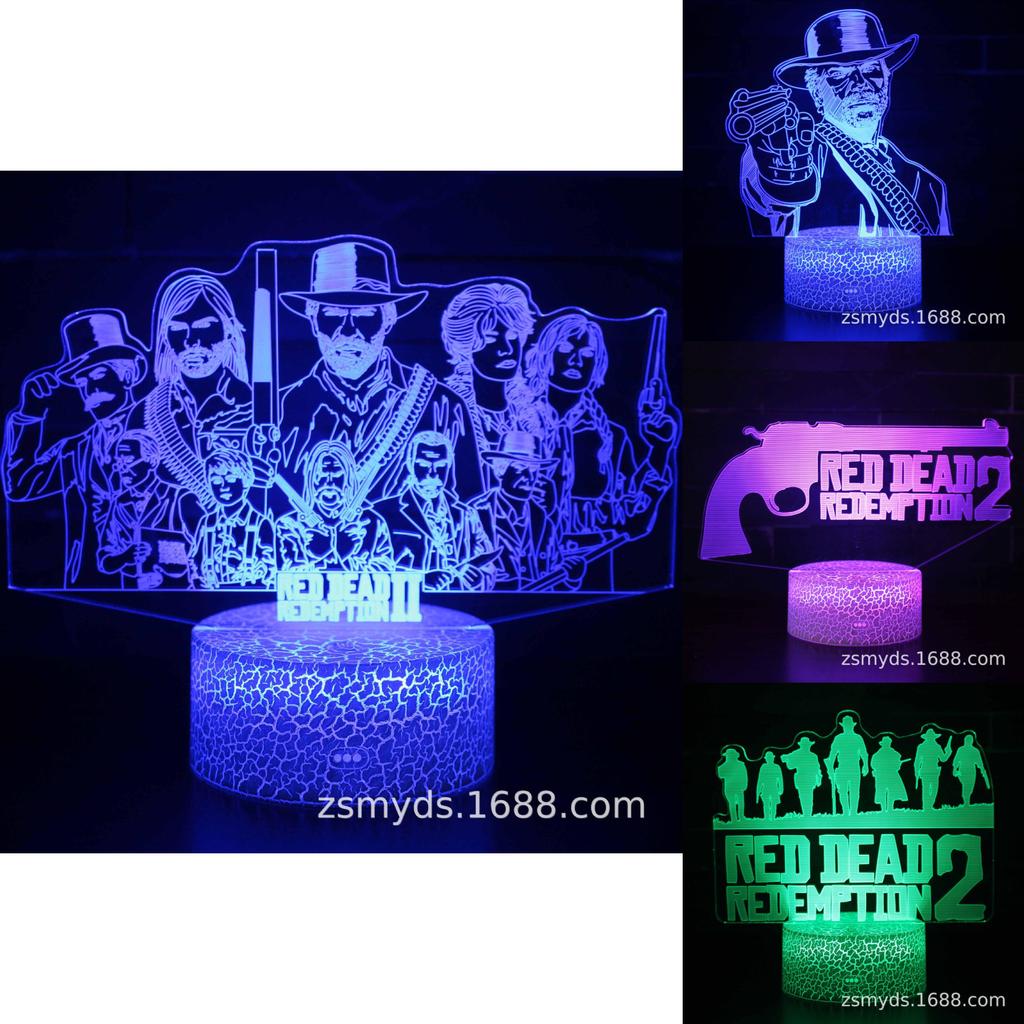 Creative 3d Colorful Touch Led Night Light For Wild West Game Series Perfect Gift