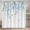 Floral Shower Curtains Garden Watercolour Flowers Plant Leaves Modern Minimalist Bath Curtain Polyester Fabric Bathroom Decor