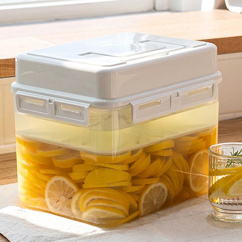 Pickle Storage Container with Strainer 4/5L Airtight Kimchi Box Fermentation Container with Handle and Lid Fermentation Storage
