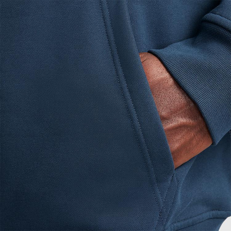 Nike Solo Swoosh Embroidered Comfortable Casual Hoodie Men hoodies Deep-Sea-Blue FZ1165-478