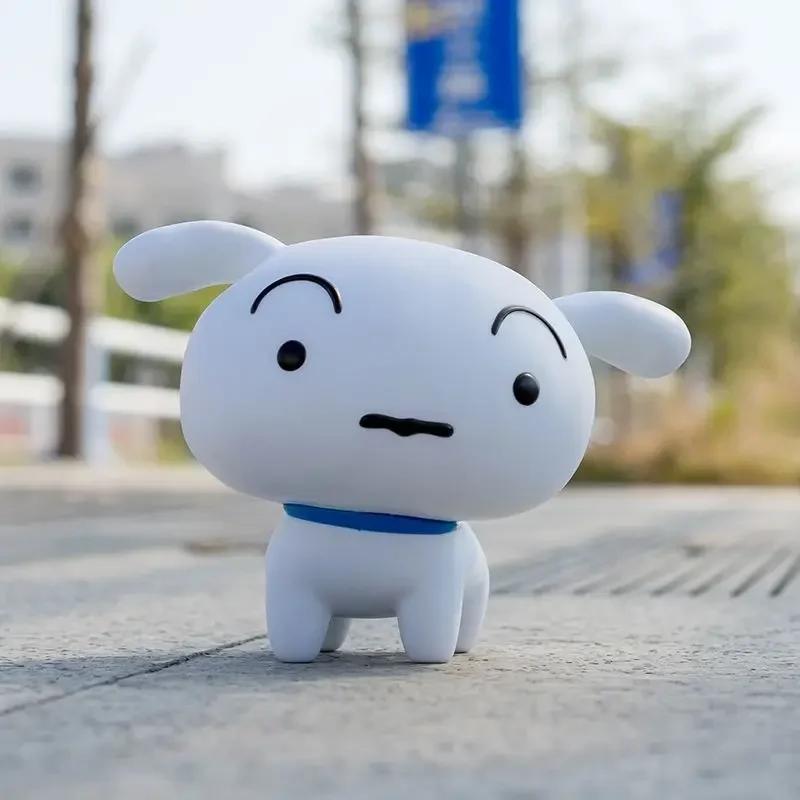 White Dog Key Desktop Doll Shiro Figure Cartoon Animation Model Cute Children Dog Doll Kawaii Doll Desktop Decoration Gift Box