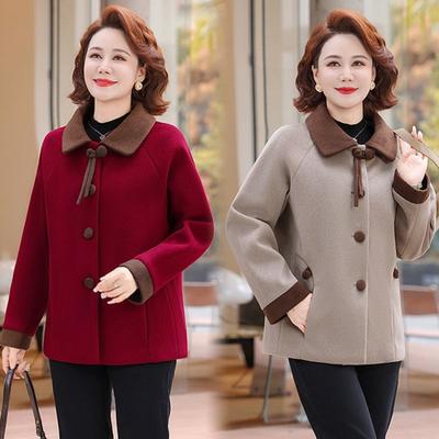 New Autumn Husband Woolen Coat Women's Clothing Autumn and Winter Warm Lapel Top