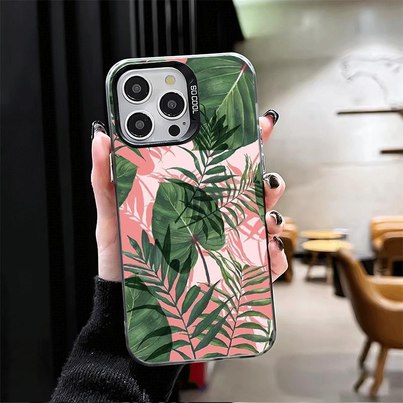 Summer Plants Green Leaf Soft Phone Case for iPhone 15 16 17 Pro Max 17Air 16E 14 Plus 13 12 Mini Shockproof Cover Back Shell