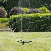 3-Arm-Metallsprinkler, automatischer rotierender Sprinkler mit Radstand, wirbelnder Bewässerungssprinkler für Garten, Hof, Rasen