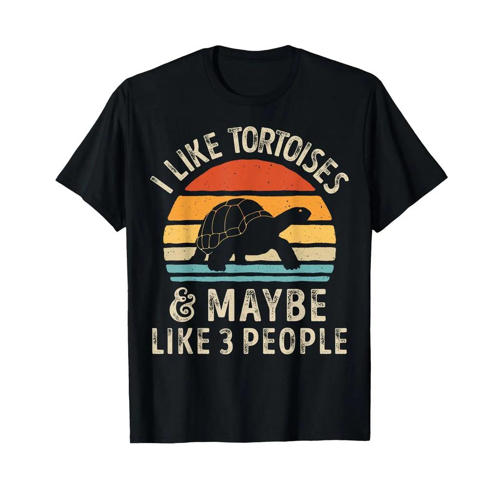 I Like Tortoises And Maybe 3 People Tortoise Turtle Reptile T Shirt Vintage Soft Unisex Fashion Graphic Slightly