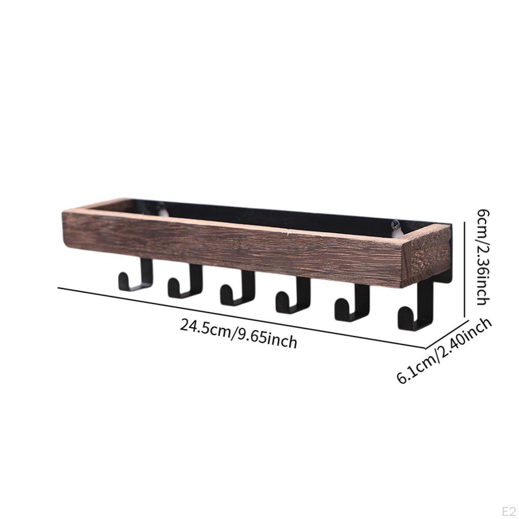 Wall Hanger Key Holder Ornament Wood Easy Installation Space Saving Sturdy Decorative Mounted
