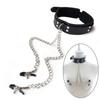 Cool Punk Choker Leather Neck Collar Nipple Clamp Breast Clip Chain Couples SM Sex Toys For Women 18 Adult Games Erotic Products