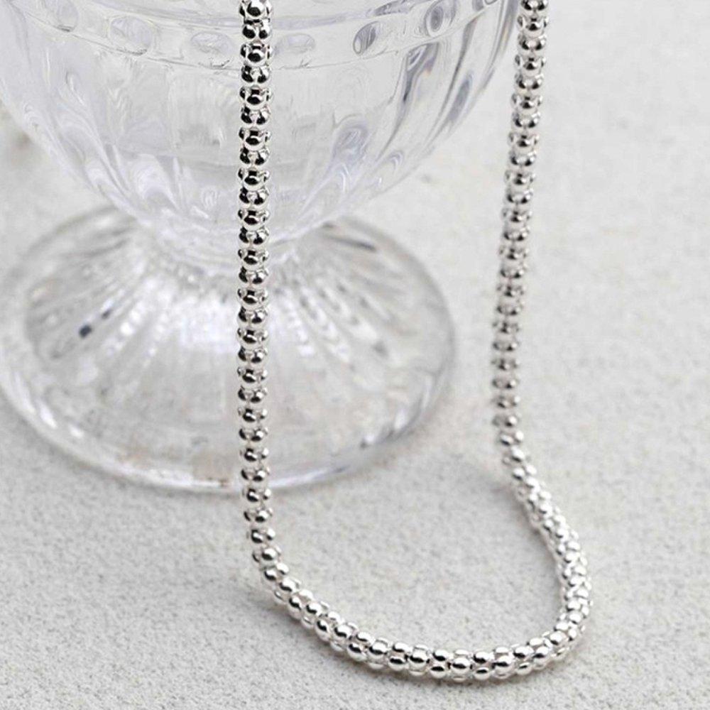 [Aslit] Silver 925 Strawberry Chain Necklace Simple Daily