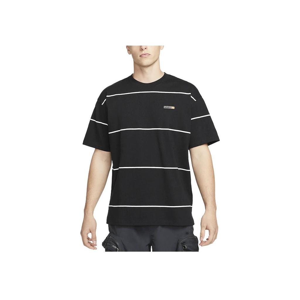 Nike SS22 ACG Striped Crew Neck Short Sleeve T-Shirt Men Tops Black DQ4957-010