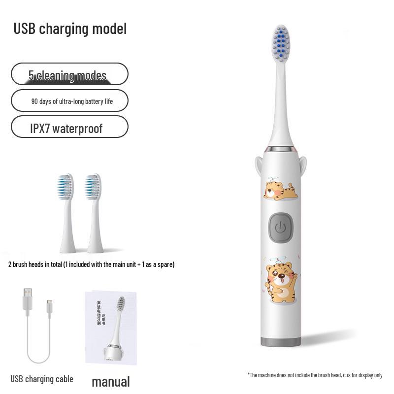 Universal Wireless Rechargeable Sonic Electric Toothbrush for Adults & Kids