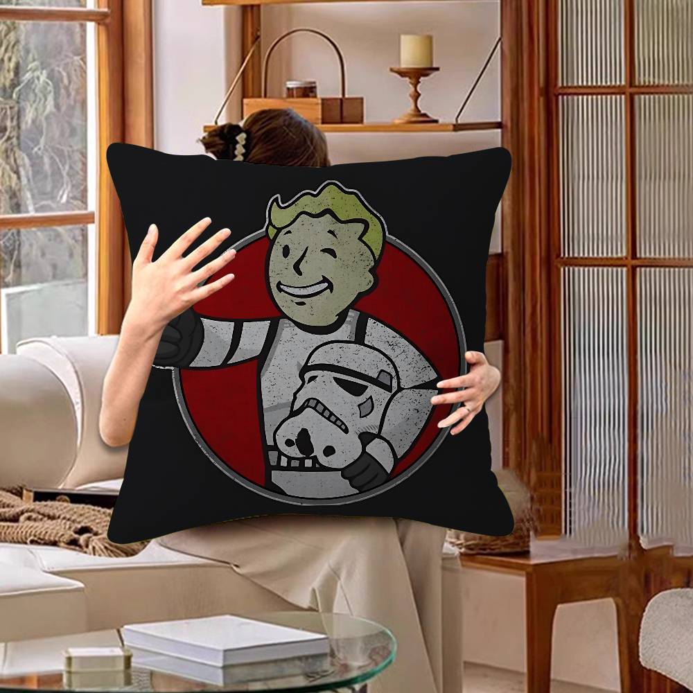 Game FFallouts Pillow Covers Cartoon Sofa Decorative Home Doublesided Printing Short Plush Cute Cushion Cover