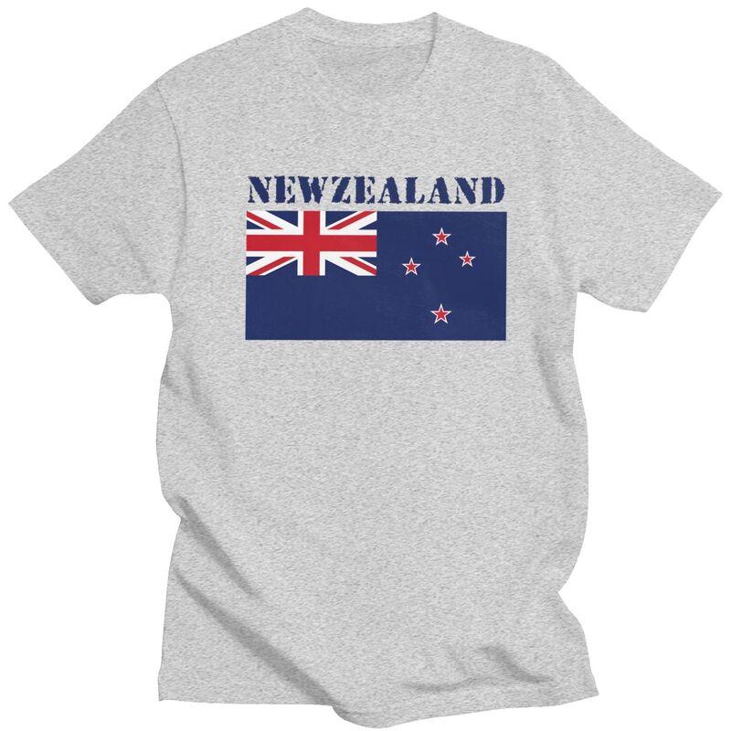 Custom New Zealand Flag T Shirt for Men Pure Cotton Tshirt Casual Tee Tshirt Clothing