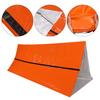 Tente d'urgence portable en PE pour camping en extérieur Sac de couchage Garde au chaud Résistant aux déchirures OrangeTente orange